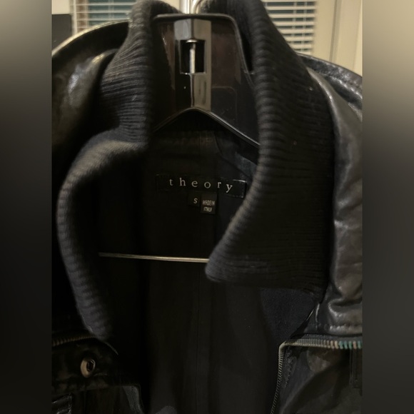 Black aviator Leather Jacket - Picture 3 of 15